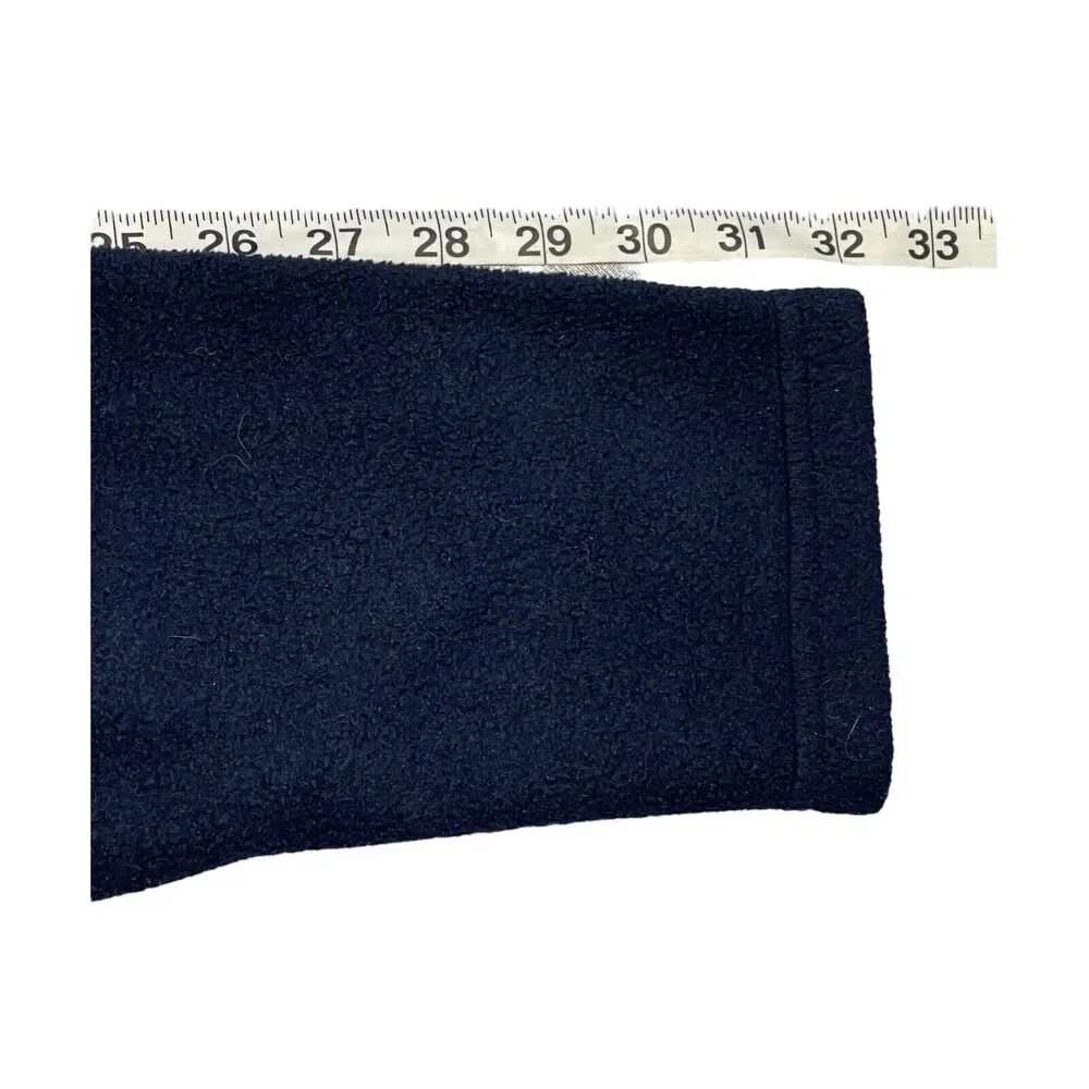 NY Jeans New York & Company Fleece Jacket Men's Medium Navy Blue 100% Polyester - Picture 6 of 6